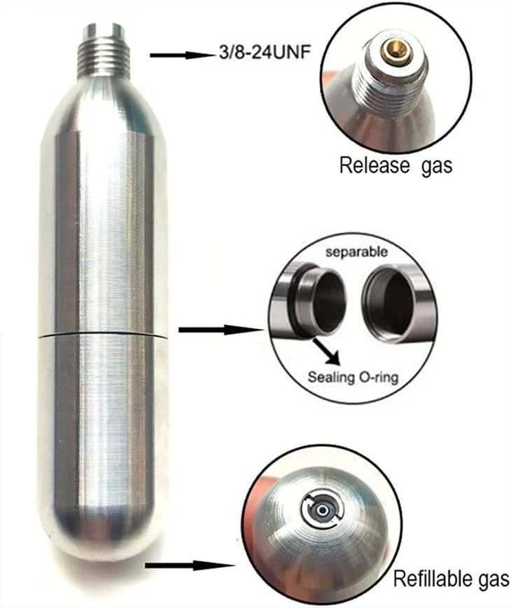 سفارشی سازی حرفه ای Holeshot CO2 Tire Termator Kit Co 2 16 G کارتریج های پر کردن مجدد با محموله های سریع